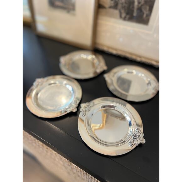 Silver Plate Coaster Set of 4‎ - Picture 5 of 6